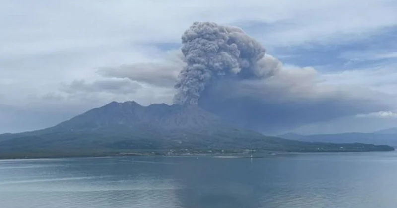 Извержение вулкана произошло в Японии: столб дыма поднялся на высоту 4 км (видео)