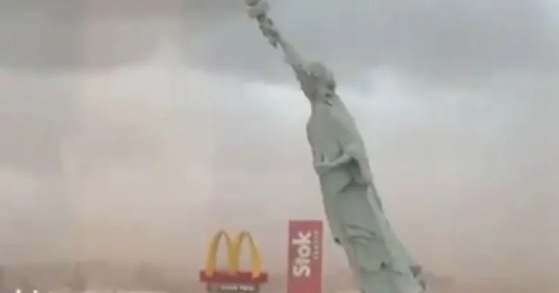 Копия статуи Свободы рухнула в Бразилии во время шторма