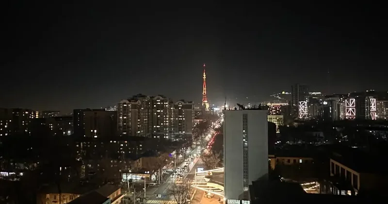 200 метровая телебашня в Алматы засияла в новом свете