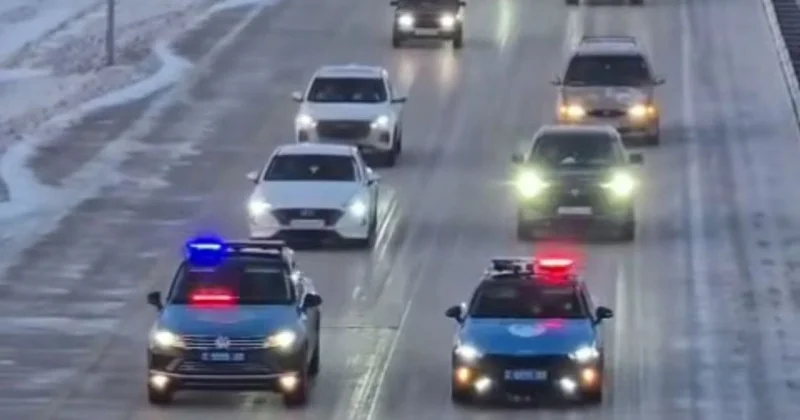 В условиях нулевой видимости : около 3 тыс. машин сопроводили полицейские в Акмолинской области