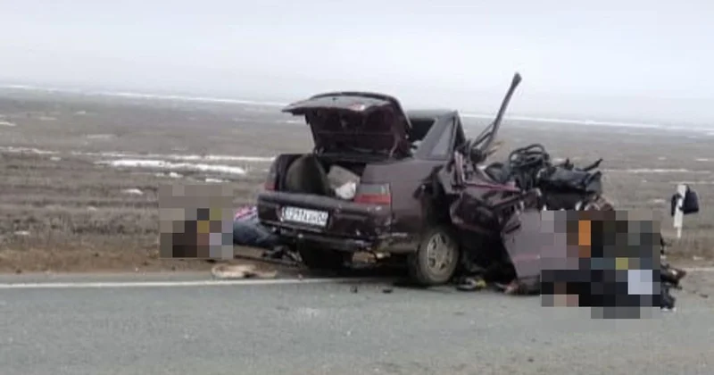 Ақтөбеде екі көлік соқтығысып, бес адам көз жұмды