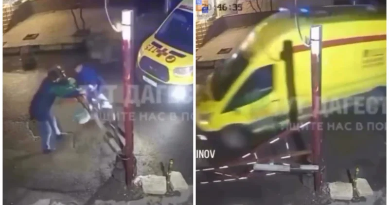 Павлодарда жедел жәрдем бригадасы биіктіктен құлаған балаға жету үшін шлагбаумды сындырып тастады