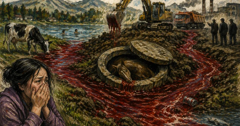 Коммунальный детектив в Щучинске: открытые люки, кровавые реки, труп лошади исчез