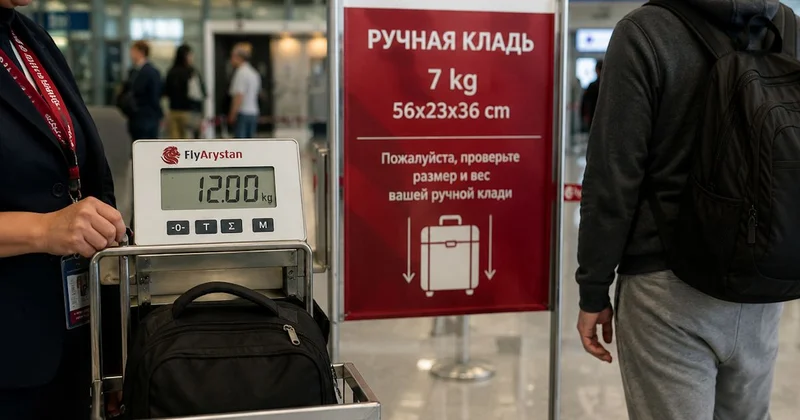 ​FlyArystan таразысы 7,1 кг орнына 12 кг көрсеткен: жолаушы қол жүгін тексеруге қатысты шағымданды