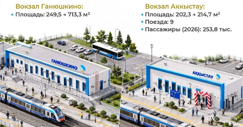 Атырау облысында екі теміржол вокзалы толықтай жаңартылды