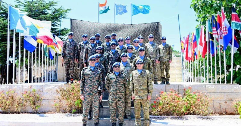Флаг Казахстана подняли на базе UNIFIL в Ливане