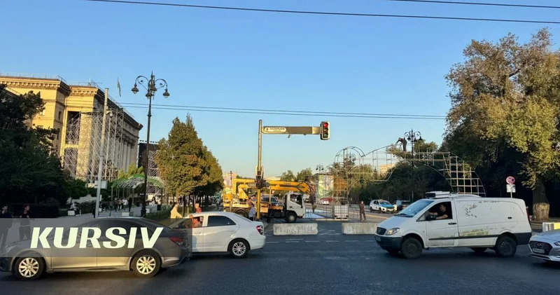 Площадь Астана на ул. Толе би перекрыли перед Днем города Алматы