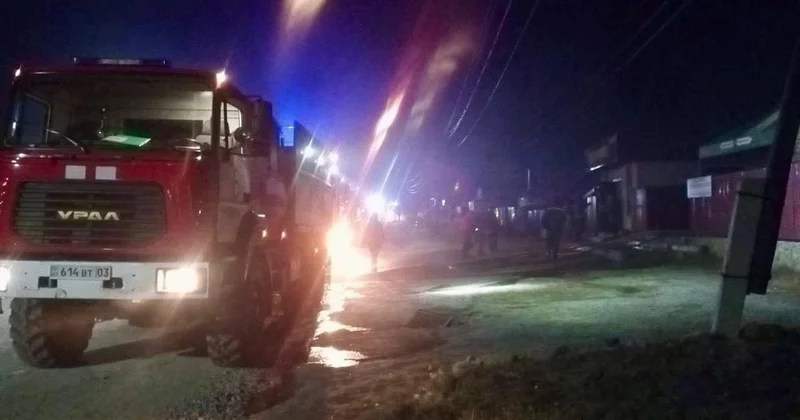 Банный комплекс горел в Щучинске