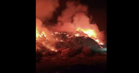 В Алматинской области локализовали пожар на свалке