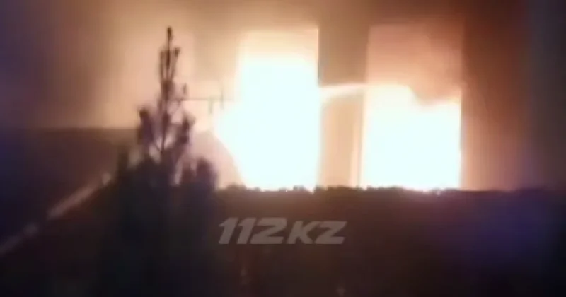 Пожар на территории завода произошёл в Туркестанской области