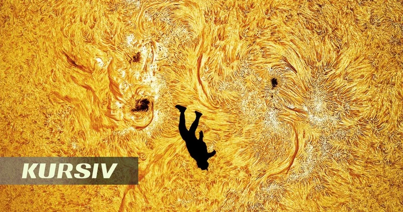 Skydiver free fall photo against the Sun goes viral