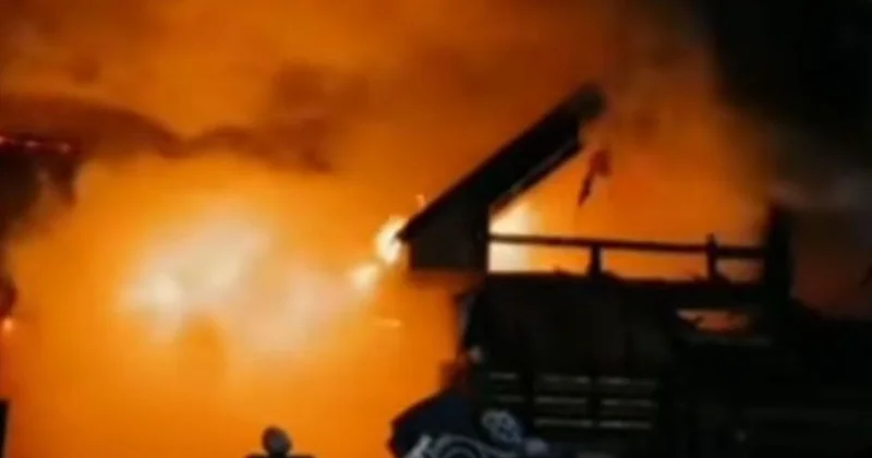 Недавно восстановленная после пожара баня снова загорелась в Караганде (видео)