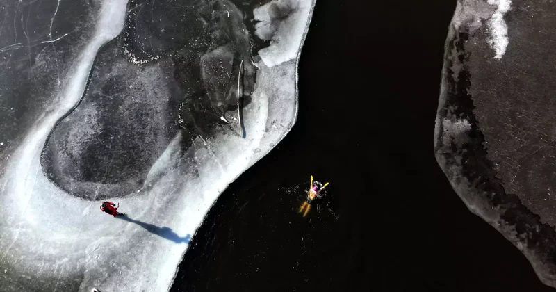 Құс ұшар биіктіктен түсірілген қыс көрінісі фото