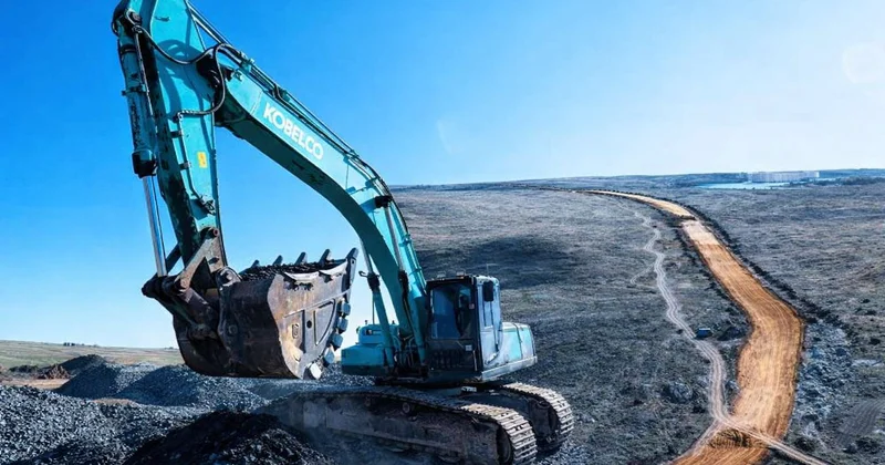 Новую дорогу к Волчьему водопаду строят в Актюбинской области