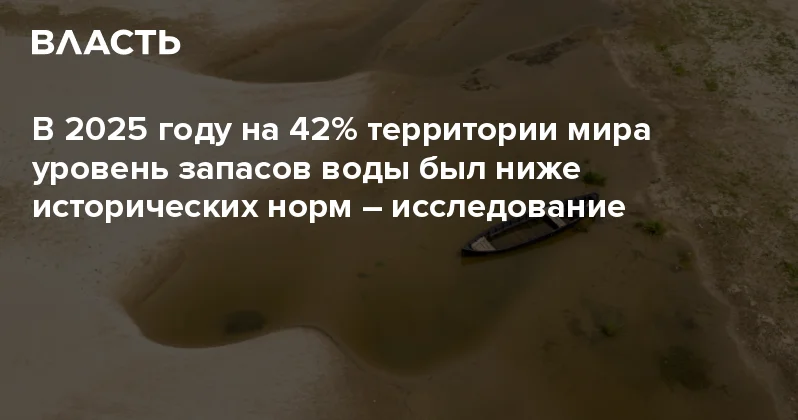 В 2025 году на 42% территории мира уровень запасов воды был ниже исторических норм исследование Аналитический интернет журнал Власть