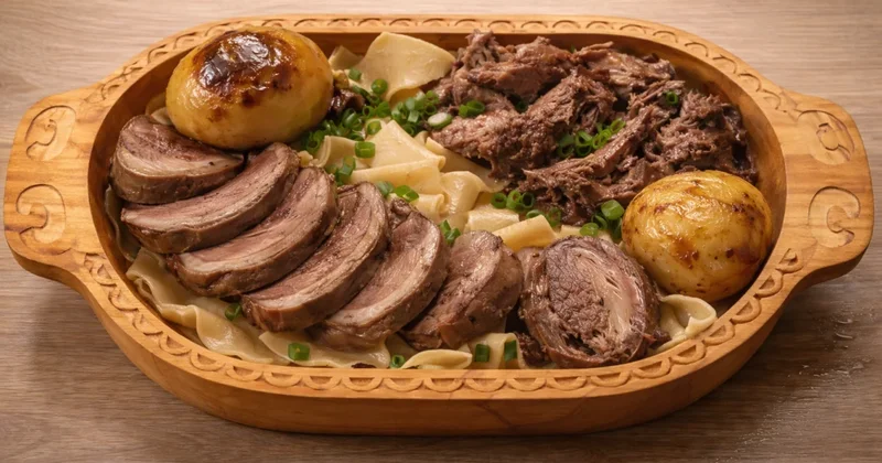 Запеченный бешбармак: блогер восхитил соцсети казахской кухней