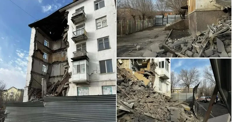 Балқаш қаласында үйдің бір бөлігі опырылып түсті