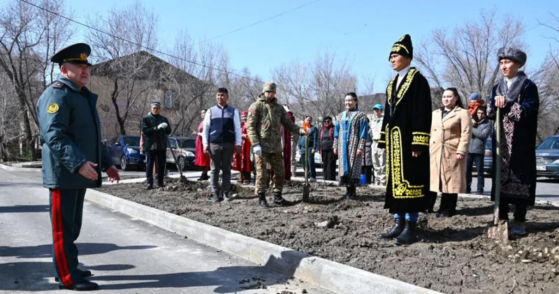 Әскери гарнизондарда Жаңару күніне орай ағаш егу акциясы өткізілді