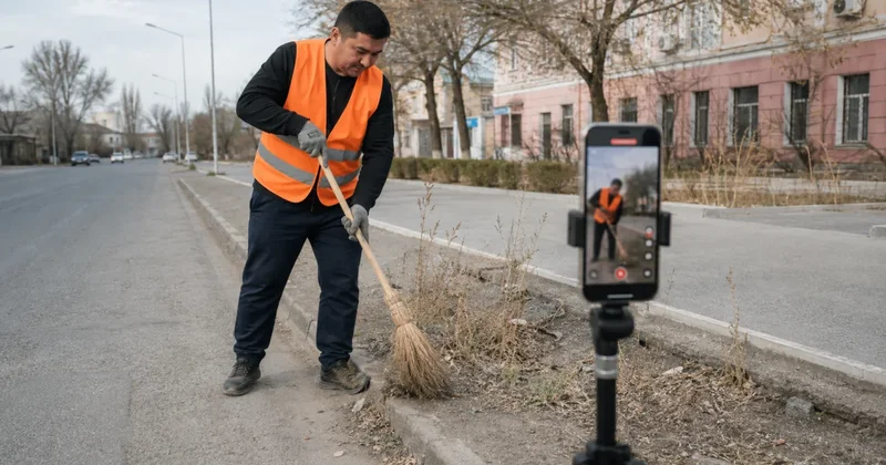 Еще один TikTok блогер наказан за мат: теперь он убирает улицы