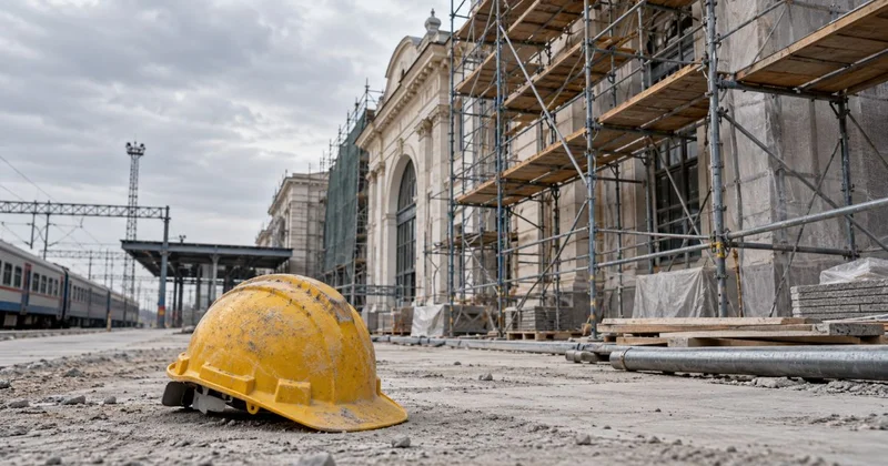 ​Атырау вокзалында биіктен құлаған жұмысшы комада жатыр. Әкімдік үнсіз