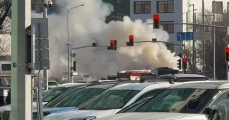 Столб дыма с дороги встревожил астанчан (видео)