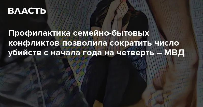 Профилактика семейно бытовых конфликтов позволила сократить число убийств с начала года на четверть МВД Аналитический интернет журнал Власть