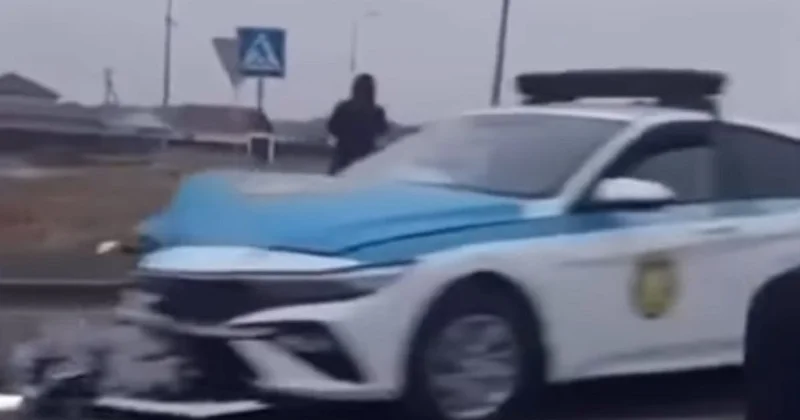 Не уступил дорогу : ДТП с участием патрульного автомобиля полиции произошло в Атырауской области