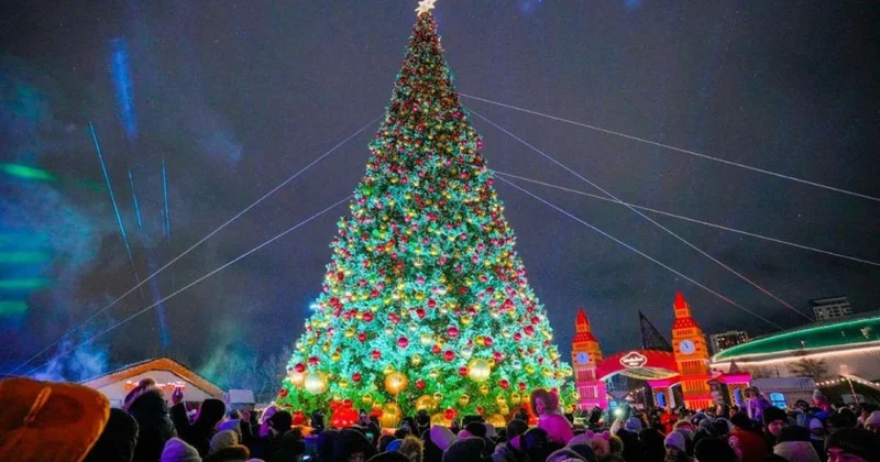 Церемония зажжения новогодней елки прошла в Астане