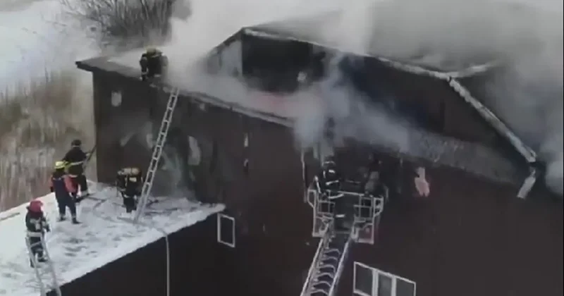 Мельничный комплекс горел в Петропавловске