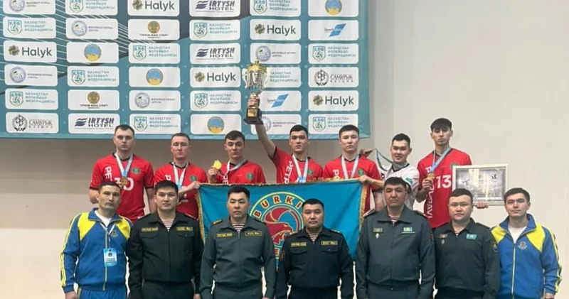 Әскери қызметшілер арасында волейболдан чемпионат өтті