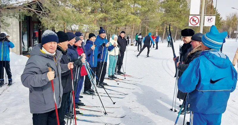Астанада Ұлттық ұлан ардагерлері үшін шаңғы теуіп, таза ауада бас қосты