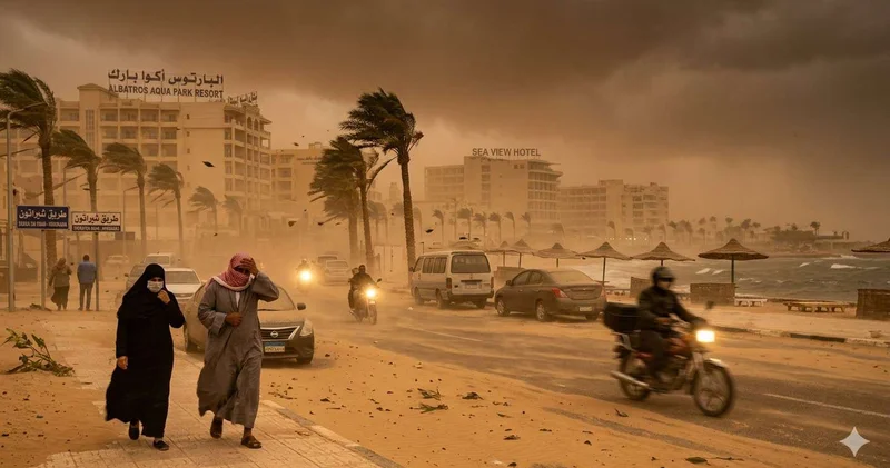 Мощная песчаная буря обрушилась на Египет