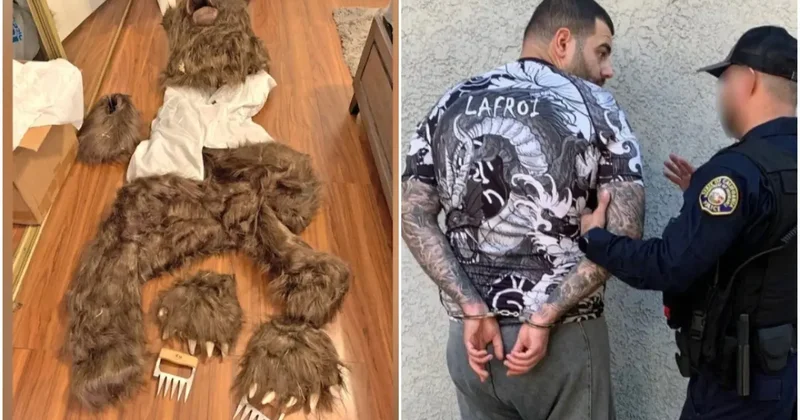 Мужчины в костюме медведя испортили три авто премиум класса ради страховки в США