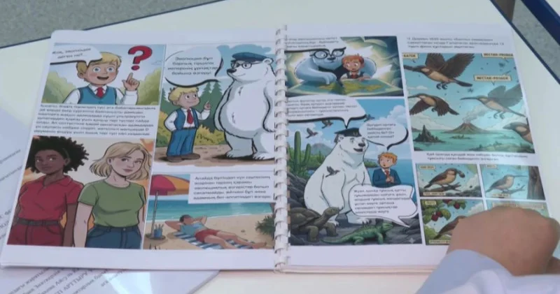 Қазақстандық оқушы қыздар нашар көретін балаларға арналған бірегей комикс жасап шығарды