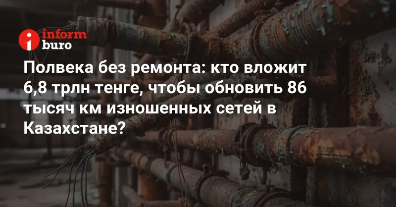 Полвека без ремонта: кто вложит 6,8 трлн тенге, чтобы обновить 86 тысяч км изношенных сетей в Казахстане?
