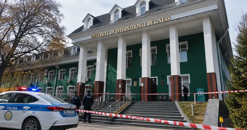 Университет в центре Алматы оцепили из за сообщения о бомбе