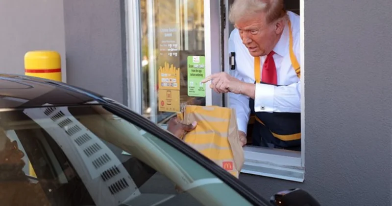 Президент Трамп McDonald s те гамбургер таратты