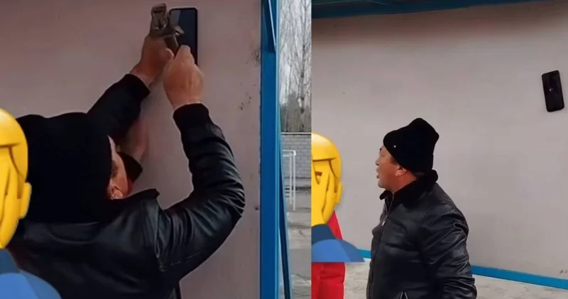 Мектеп директоры сабақ үстінде оқушының телефонын тартып алып, балғамен шағып тастаған (ВИДЕО)