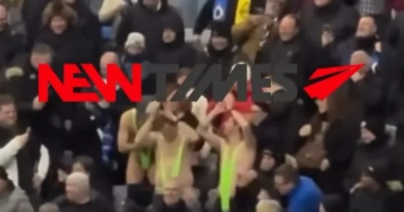 Фанатов Брюгге в купальниках Бората задержали в Астане