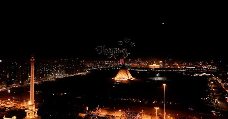 Масштабное дрон шоу в честь Наурыз мейрамы прошло в Астане