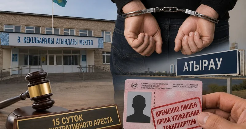 Атырауда ауыл мектебінің директоры мас күйінде көлік жүргізгені үшін ұсталды