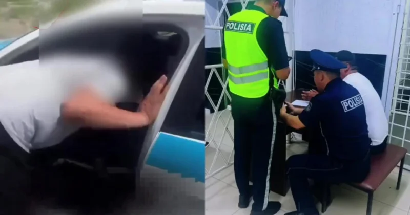 Атырау облысында полициямен болған өркөкірек сөйлесу видеоға түсіп қалды