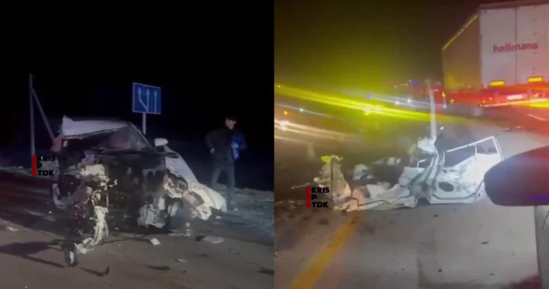 Қозғалтқышы бөлініп кеткен: Алматы облысында жантүршігерлік жол апатынан екі адам қаза тапты