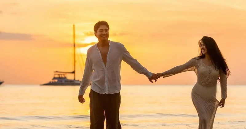 Волшебно : Индира Едильбаева и ее муж устроили романтическую фотосессию в Таиланде