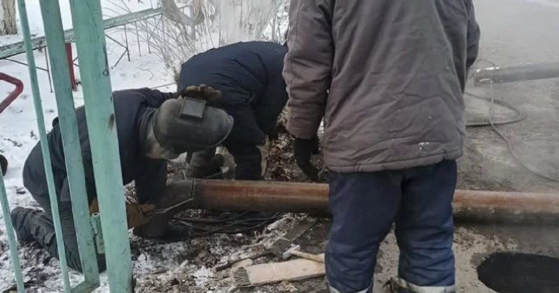 Очередная авария произошла на теплосети в Темиртау