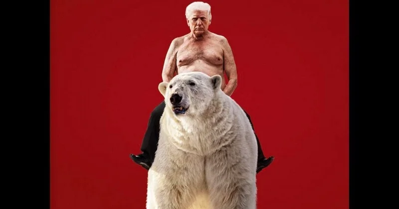 Журнал The Economist поместил на обложку изображение Трампа верхом на белом медведе