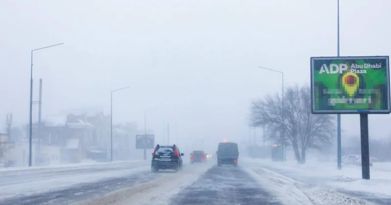 Ауа райына байланысты үш облыста көлік қозғалысы шектелді
