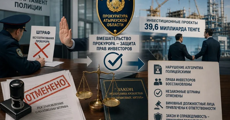 Атырауда полиция ірі инвесторларға заңсыз айыппұл салған: Прокуратура араласты