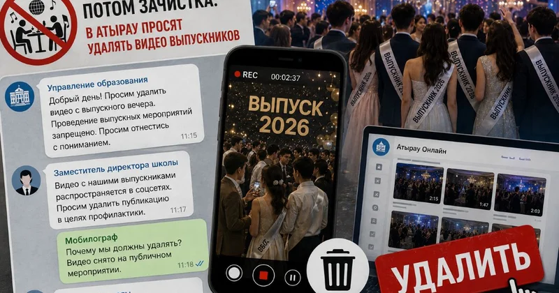 Атырауда түлектер банкетінен кейін видеоларды өшіруді сұрауда