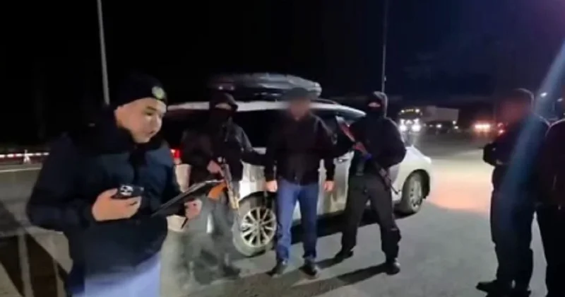 Роль перевозчика : полиция показала кадры задержания на въезде в Астану (видео)